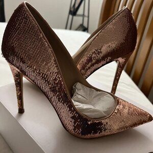 Rose Gold Sequins Aldo heels